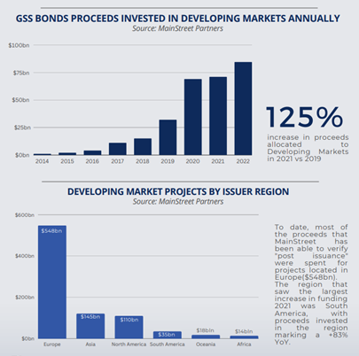 GSS Bonds proceeds invested in developing markets annually